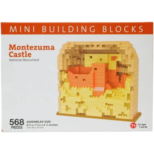 Box of Montezuma Castle mini building blocks with model on front