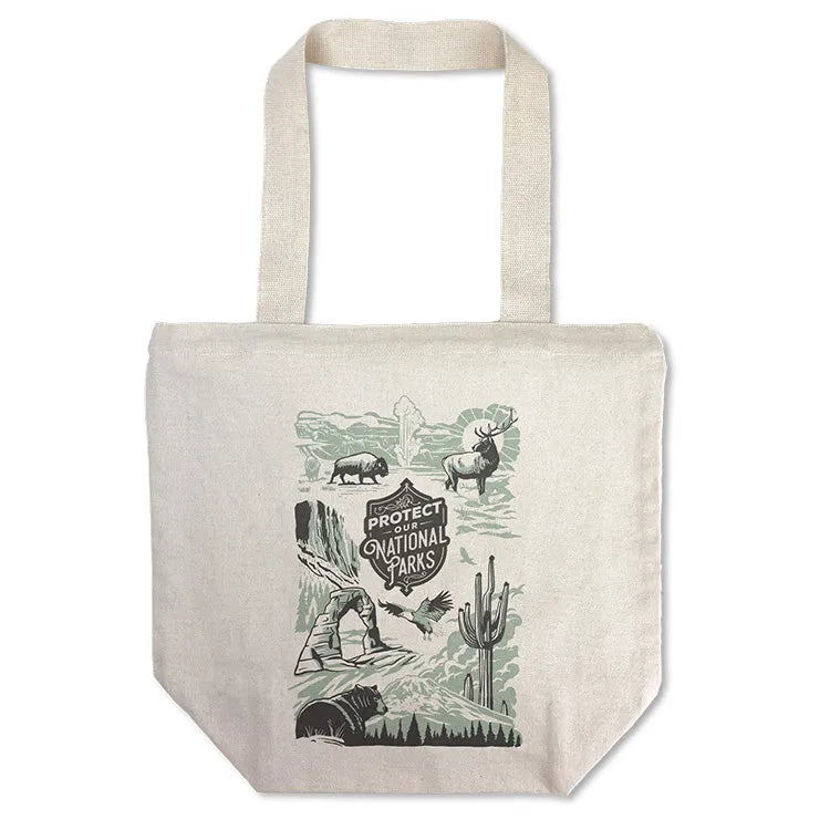 Protect Our National Parks Canvas Tote Bag front view