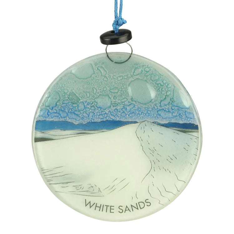 White Sands National Park Recycled Glass Ornament