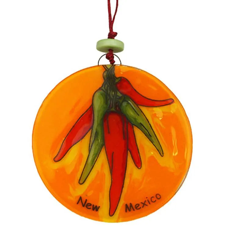 New Mexico Chile Recycled Glass Ornament