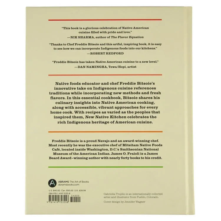 Back cover of New Native Kitchen by Freddie Bitsoie and James O. Fraioli
