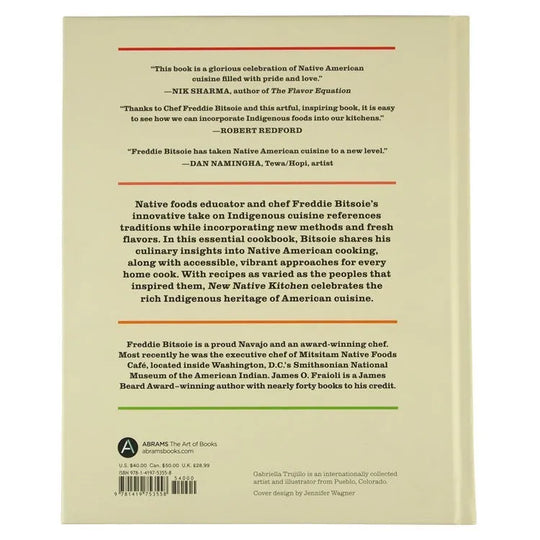Back cover of New Native Kitchen by Freddie Bitsoie and James O. Fraioli