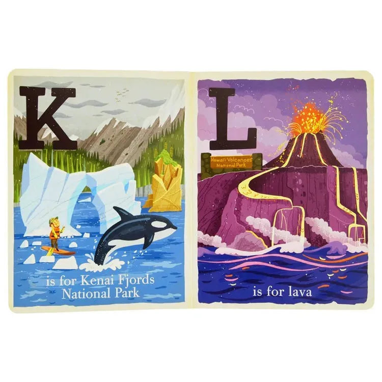 B Is for Bison: A National Parks Primer by Greg Paprocki interior pages for the letters K and L