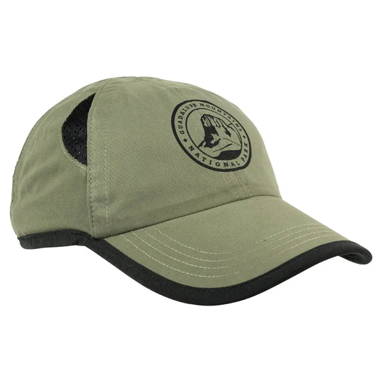 Guadalupe Mountains National Park Performance Cap green with black trim facing left
