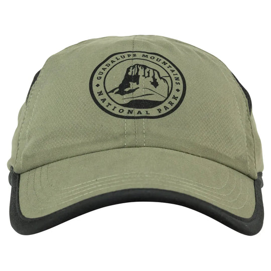 Guadalupe Mountains National Park Performance Cap green with black trim front view