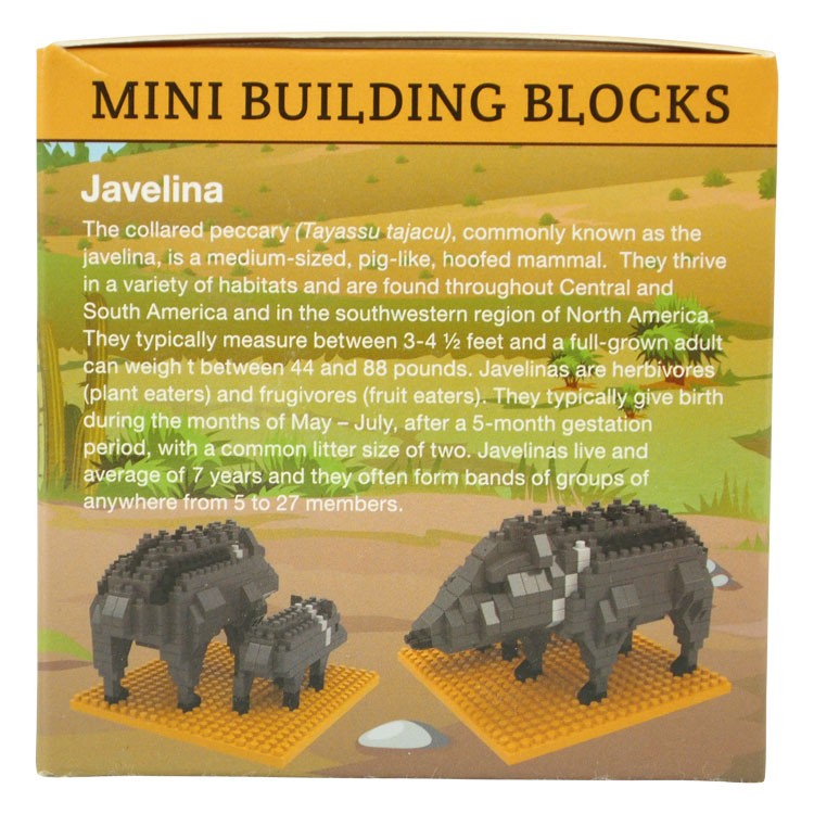 Javelina & Baby Mini Block Set