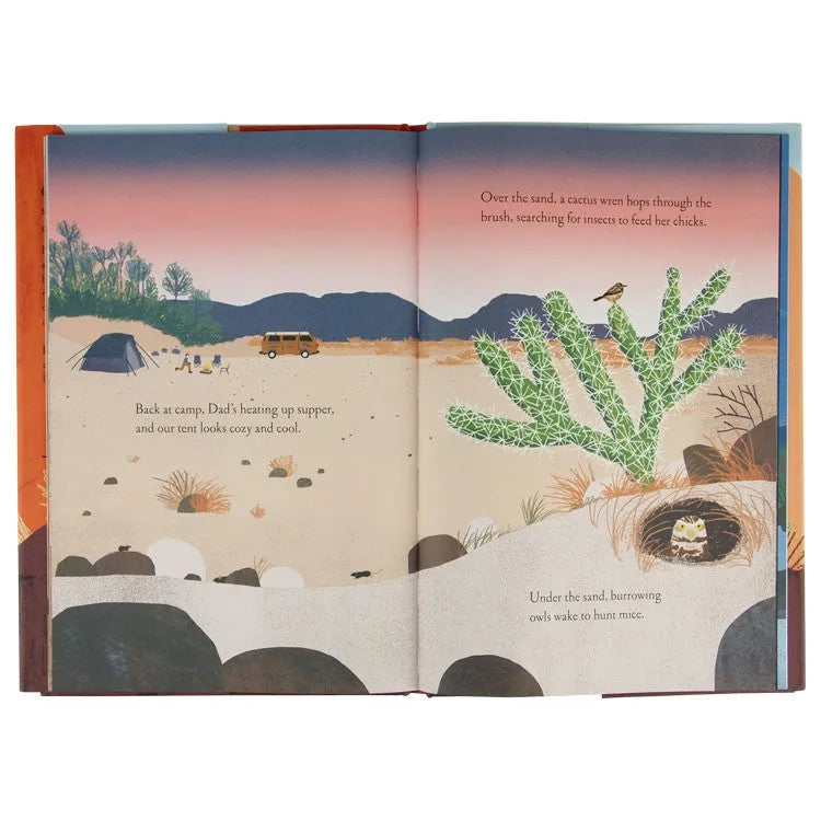 Interior pages of Over and Under the Canyon by Kate Messner with art by Christopher Silas Neal
