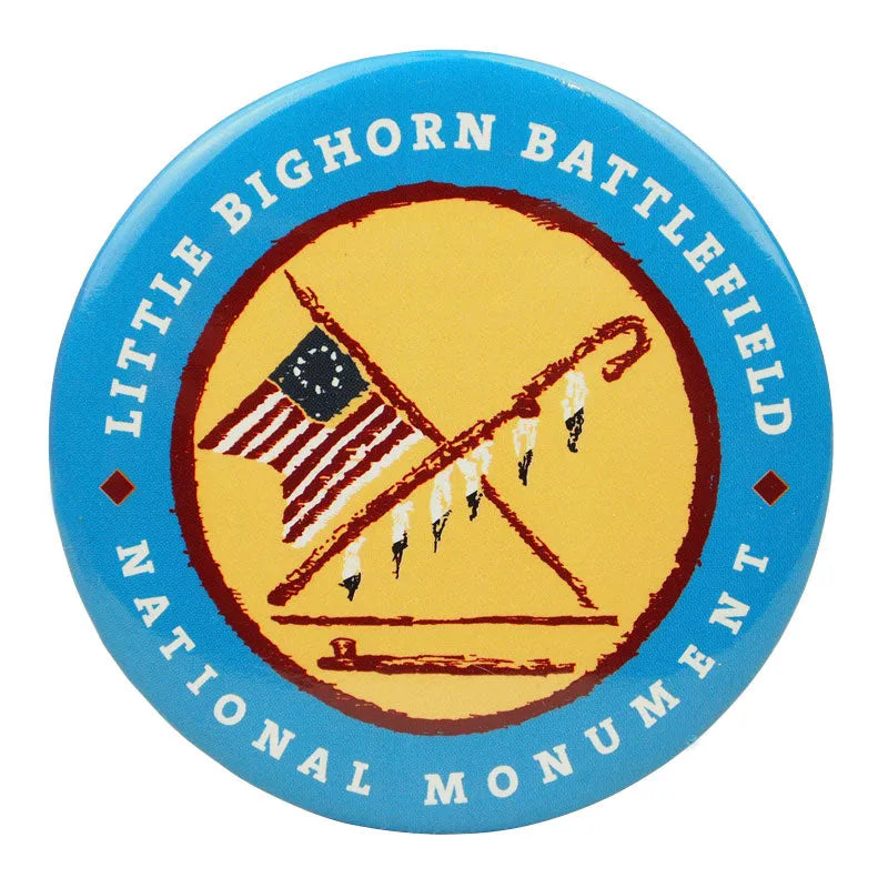 Little Bighorn Battlefield Magnet - Round Logo