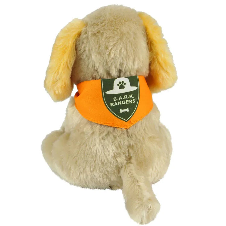Bark Ranger Yellow Lab Eco Pal Plush Toy back