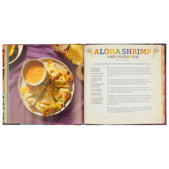 Aloha shrimp and pineapple taco recipe from the cookbook Quesadillas