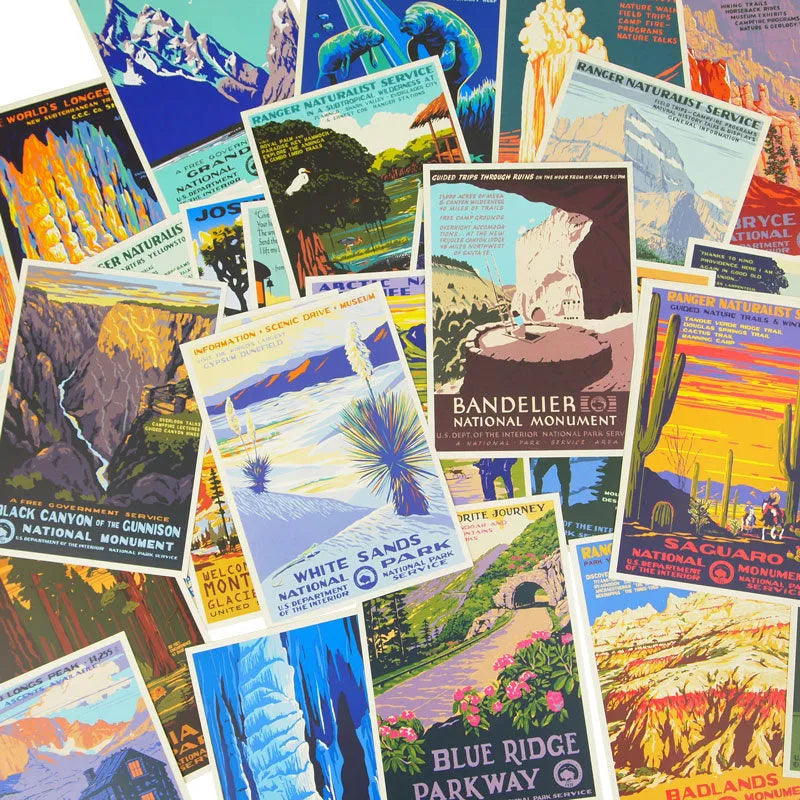 Complete WPA Style Postcard Set