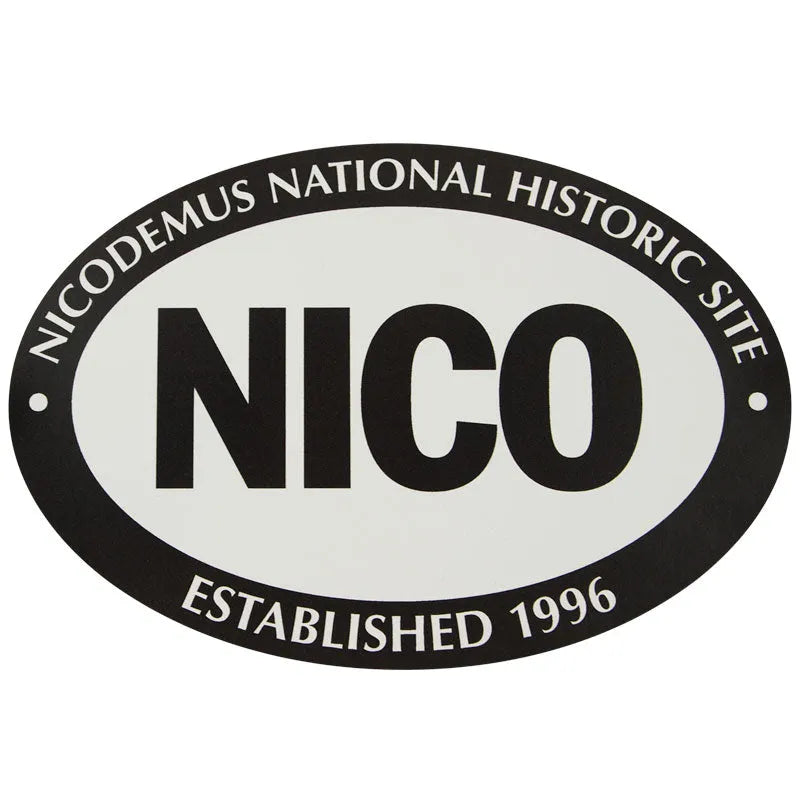 Nicodemus National Hist. Site Sticker - Euro Oval