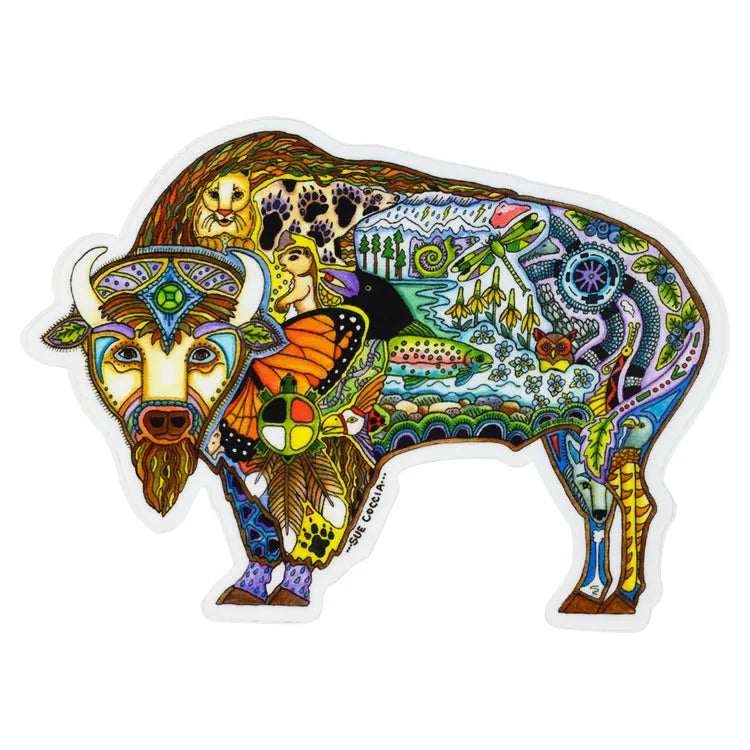 Earth Art Buffalo Sticker