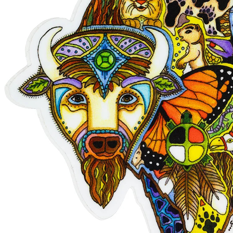 Earth Art Buffalo Sticker