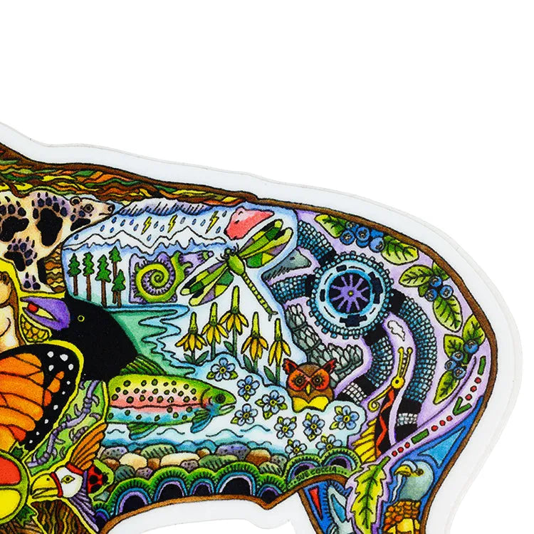 Earth Art Buffalo Sticker