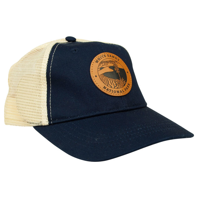 White Sands National Park Leather Logo Mesh Back Ball Cap