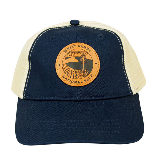 White Sands National Park Leather Logo Mesh Back Ball Cap