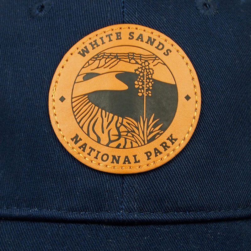 White Sands National Park Leather Logo Mesh Back Ball Cap