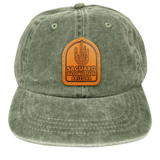 Saguaro National Park Cap - Leather Logo