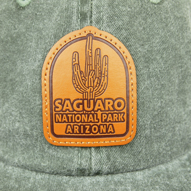 Saguaro National Park Leather Logo Ball Cap