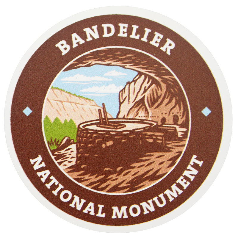 Bandelier National Monument Round Logo Sticker | WNPA - Western ...