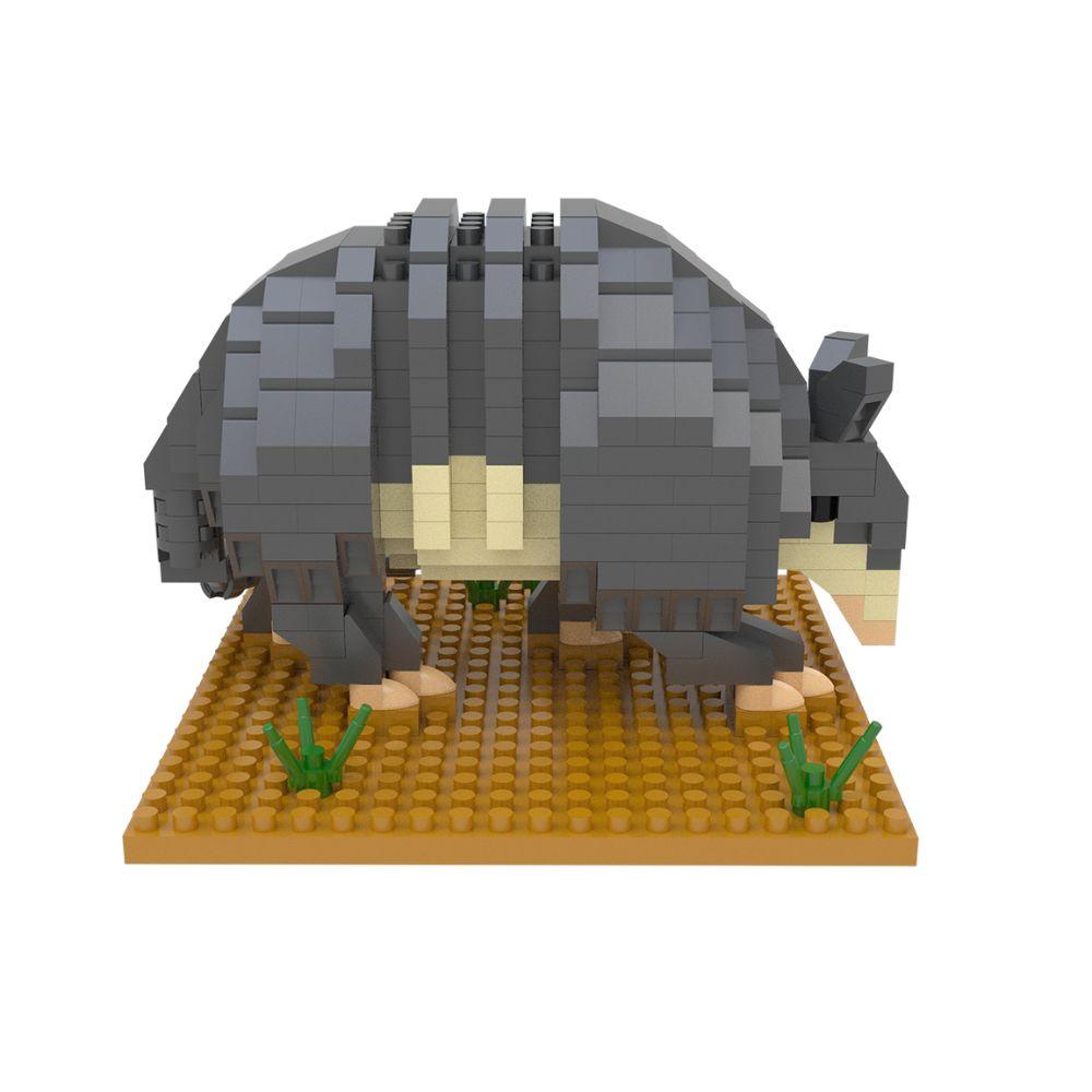 Mini block set of an armadillo on a white background