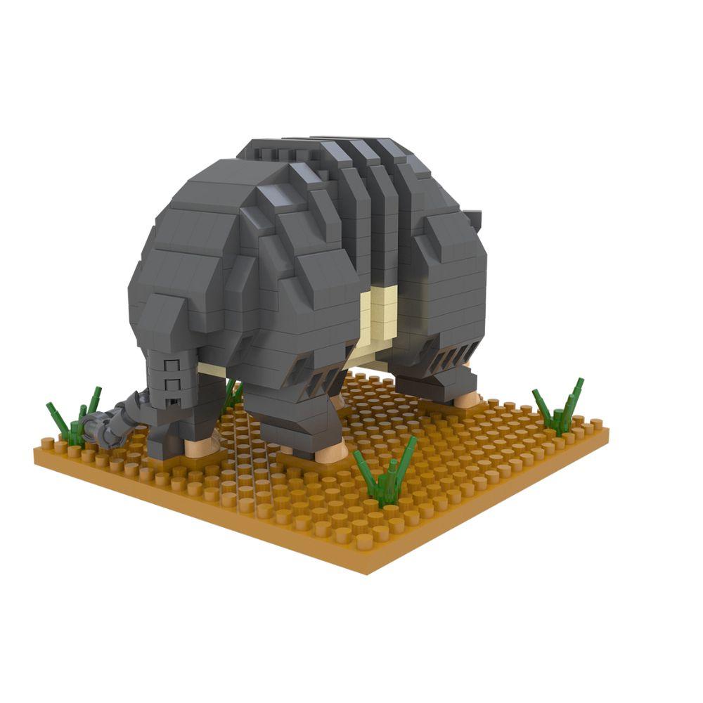 Mini block set of an armadillo on a white background