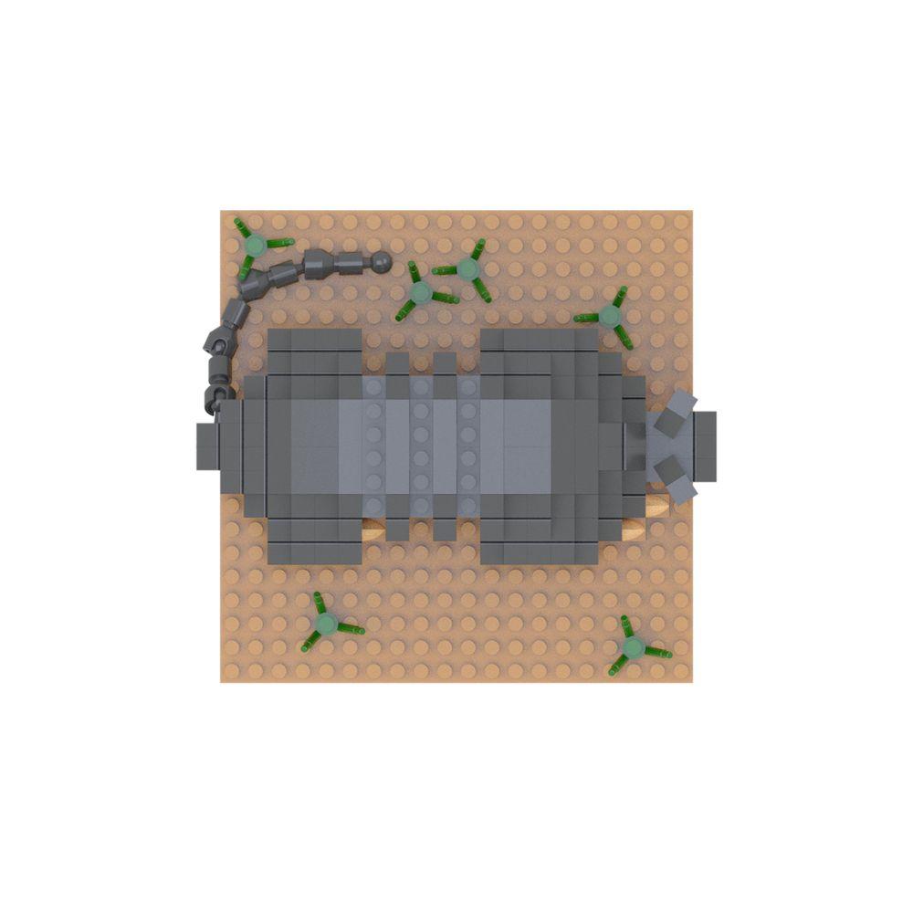 Mini block set of an armadillo on a white background