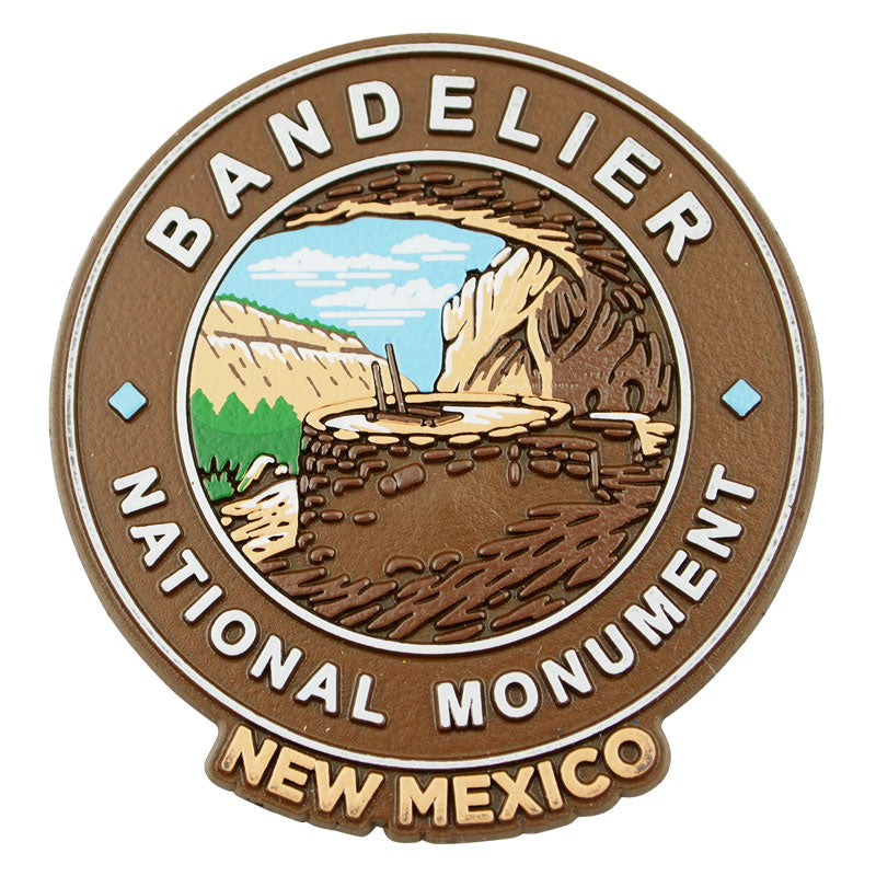 Bandelier National Monument Round Logo Flex Magnet | WNPA - Western ...