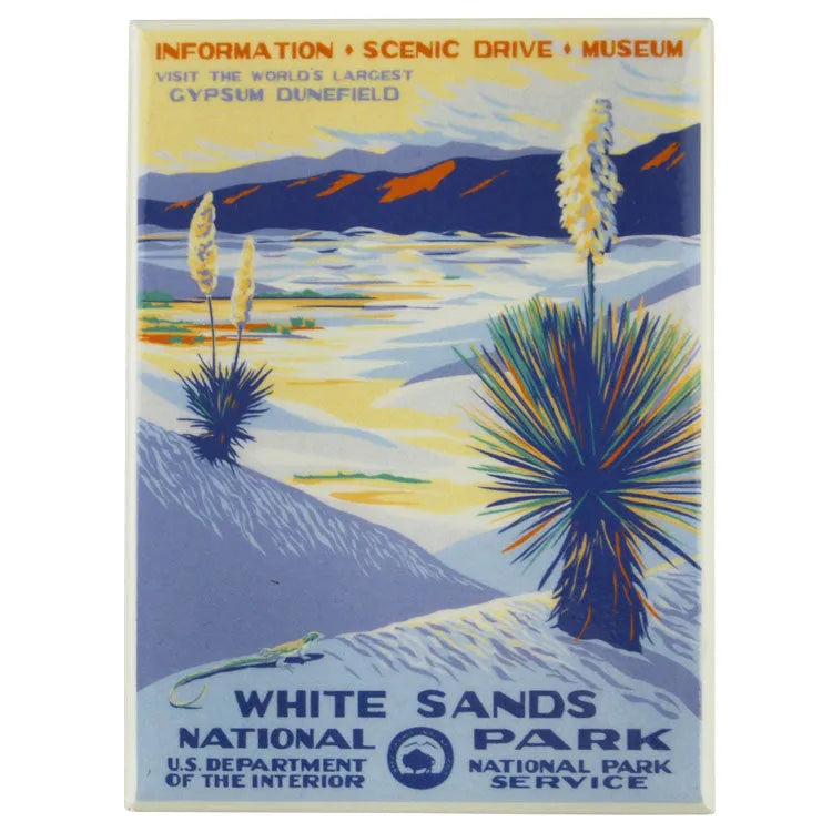 White Sands National Park Magnet - WPA Style