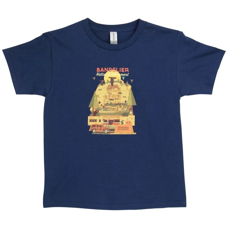 Bandelier National Monument Youth T-Shirt - Geometric Day Front