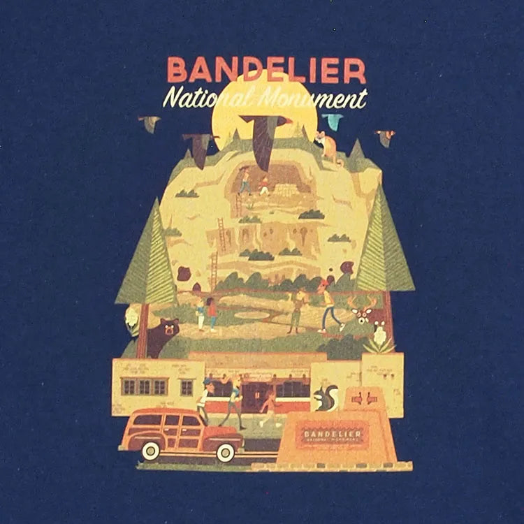 Bandelier National Monument Youth T-Shirt - Geometric Day Front Close Up