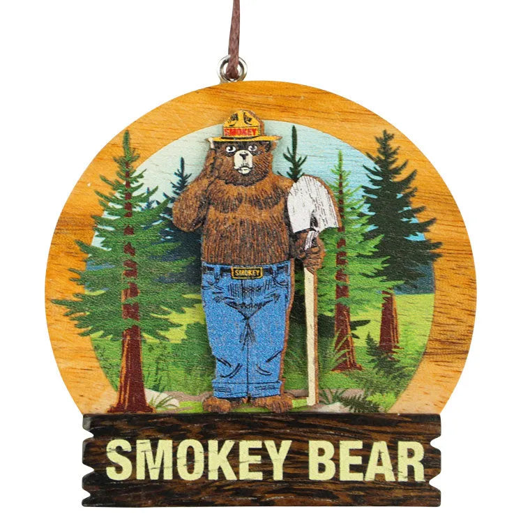 Smokey Bear Wood Ornament