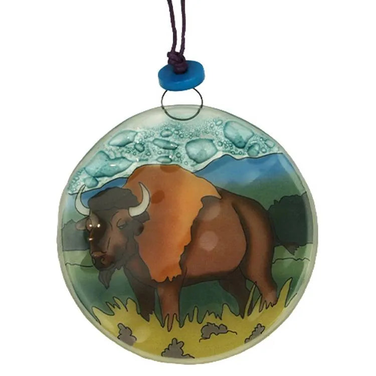 Buffalo Recycled Glass Ornament