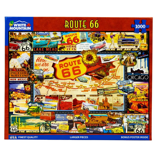 Route 66 Icons Puzzle: 1000-Piece Fun for All
