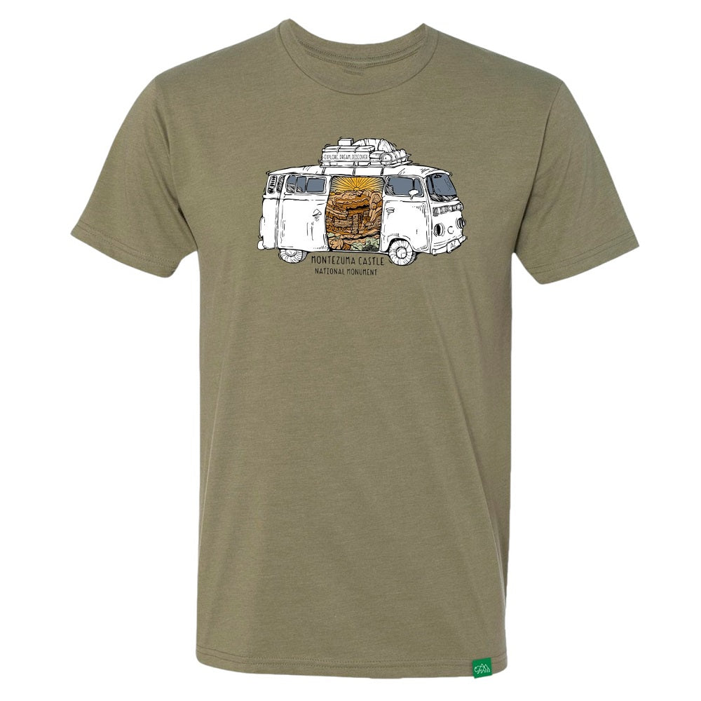 Montezuma Castle National Monument T-Shirt - Van Tour design on a white background