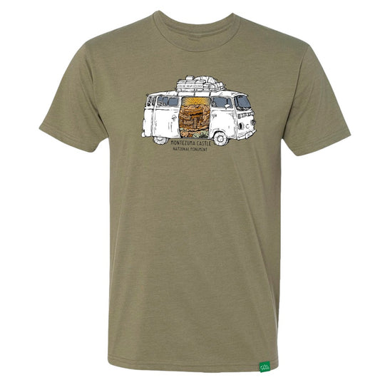 Montezuma Castle National Monument T-Shirt - Van Tour design on a white background