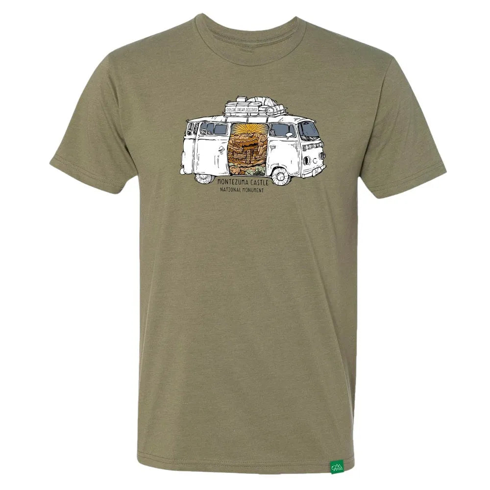 Montezuma Castle National Monument T-Shirt - Van Tour design on a white background