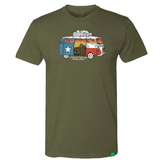 Guadalupe Mountains National Park T-Shirt - Van Tour design on a white background