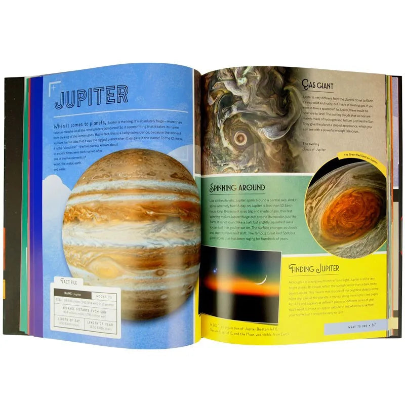 Interior pages from Lonely Planet Kids Amazing Night Sky Atlas by Nancy Dickman focusing on the planet Jupiter