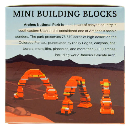 Arches National Park Delicate Arch Mini Block Set Side of Box
