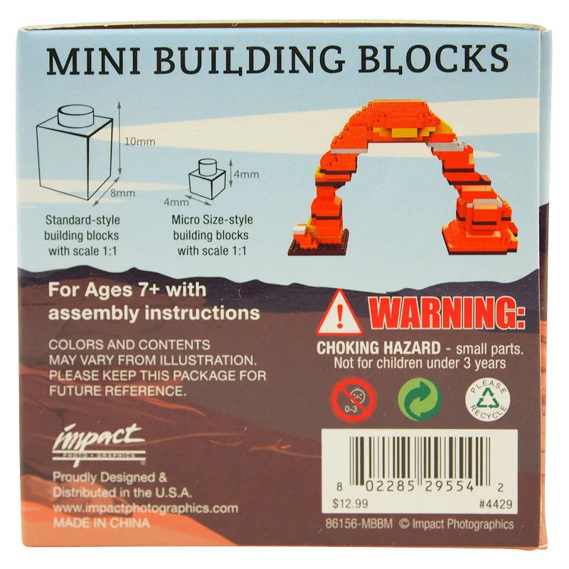 Arches National Park Delicate Arch Mini Block Set Back of Box