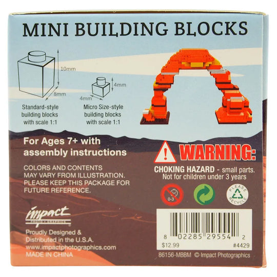Arches National Park Delicate Arch Mini Block Set Back of Box