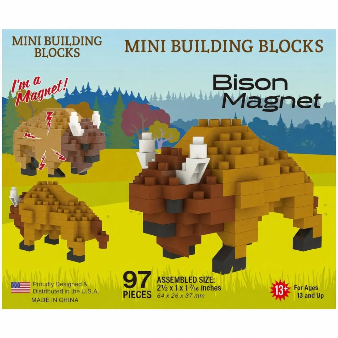 Bison Mini Block Magnet
