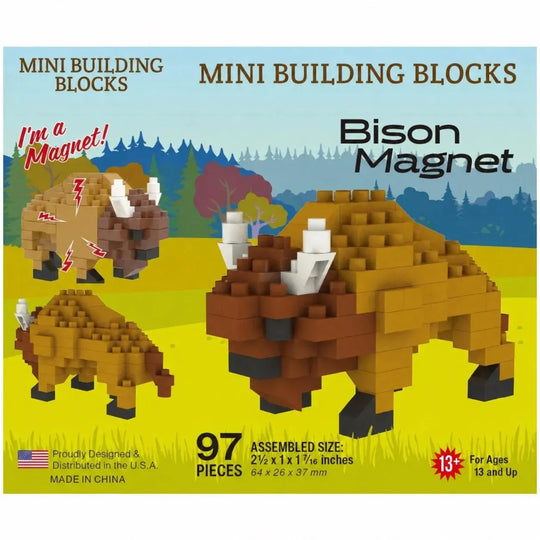 Bison Mini Block Magnet