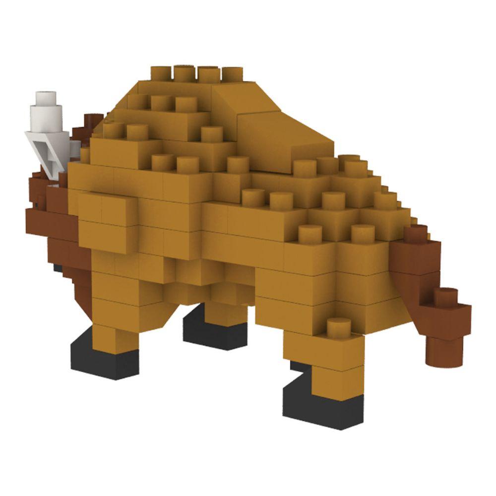 Bison mini block magnet against a white background.