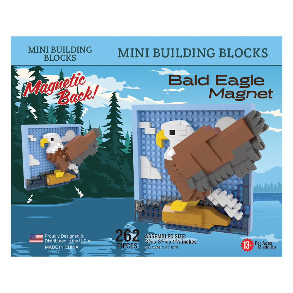 Front of retail packaging for a Mini Building Blocks &