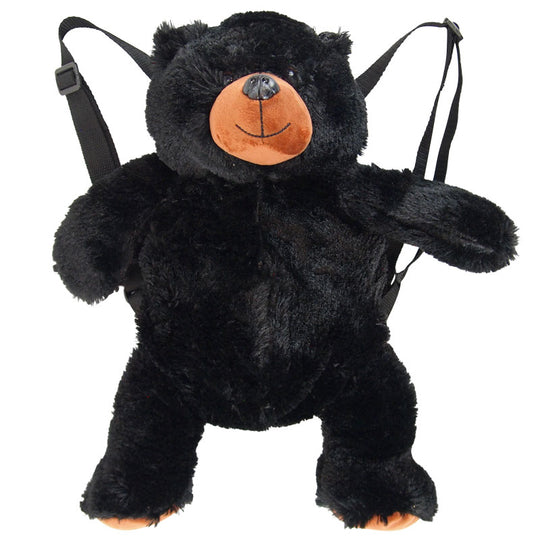 Black Bear Plush Backpack