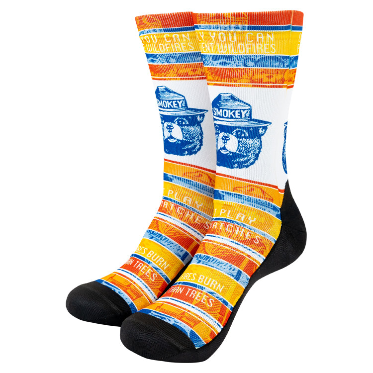 Smokey Bear Slogan Socks