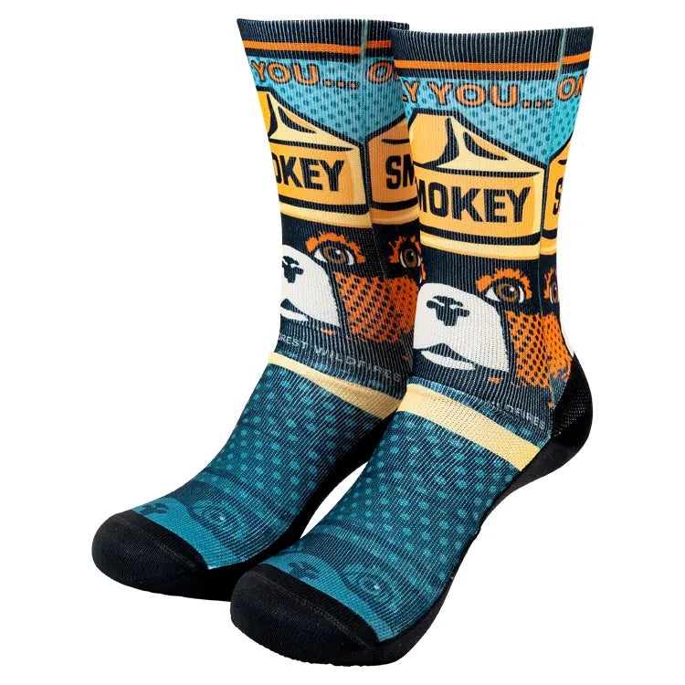Smokey Bear Comic Art Socks